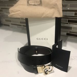 Gucci Belt with Interlocking G reversible buckle